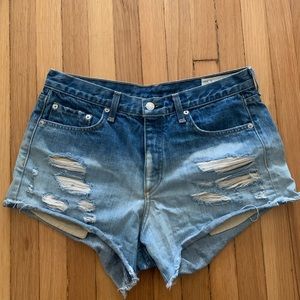 rag&bone denim cut off shorts